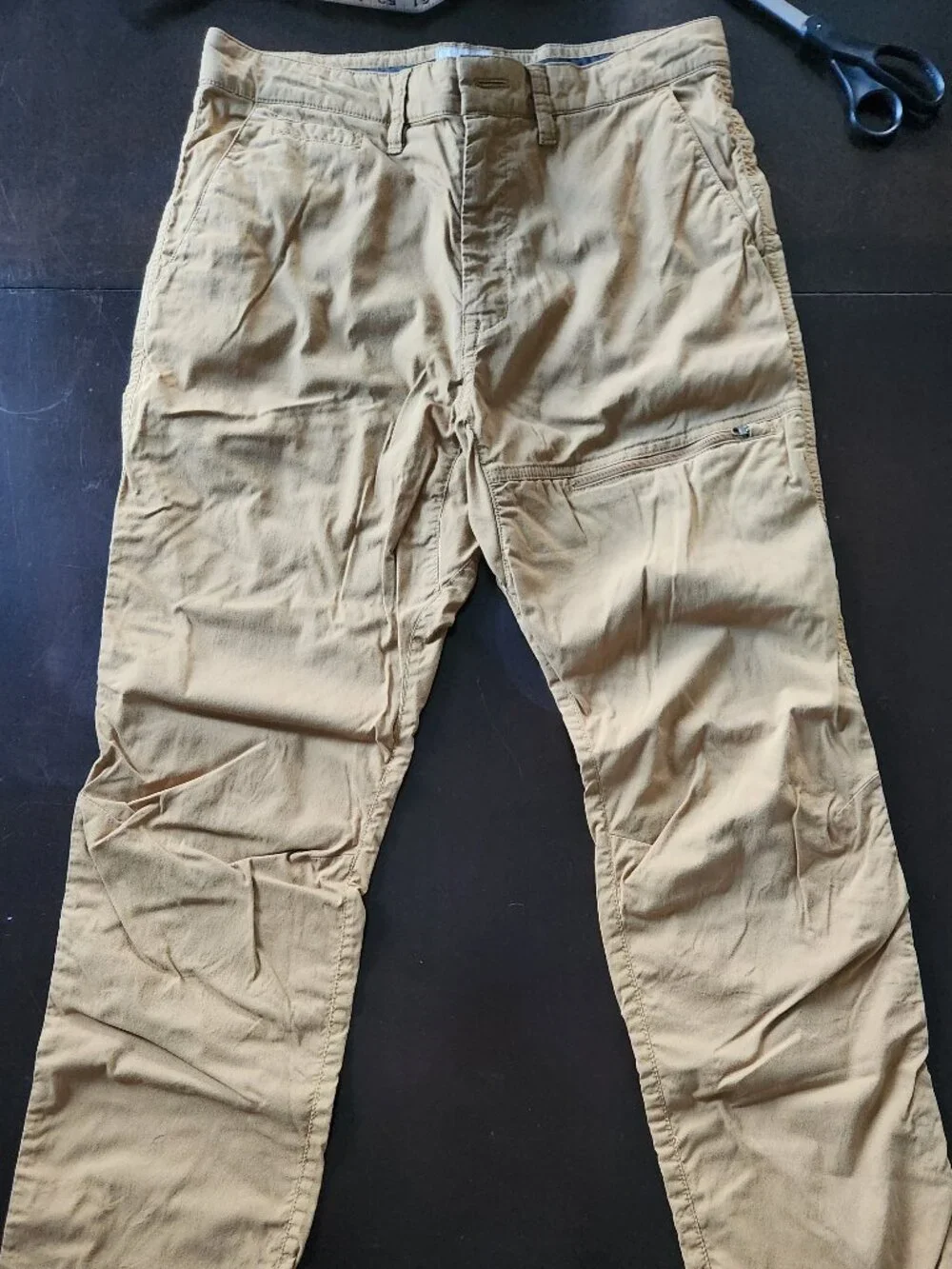 The North Face Men's Nylon Pants Size 30 - Khaki Hiking Travel Zip Pocket